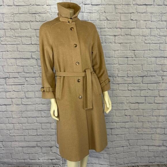 Vintage The Gleneagles Crange of Scotland, cashmere wool long coat size 8-10 - Picture 4 of 12
